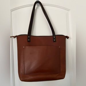 PORTLAND LEATHER GOODS Medium Zipper Tote in Honey!